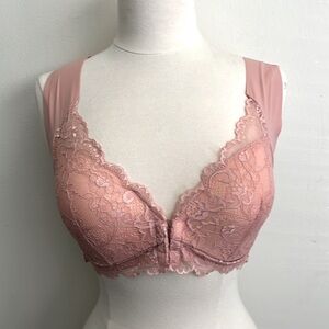 3 front close lace bralettes with seamless/smooth back!